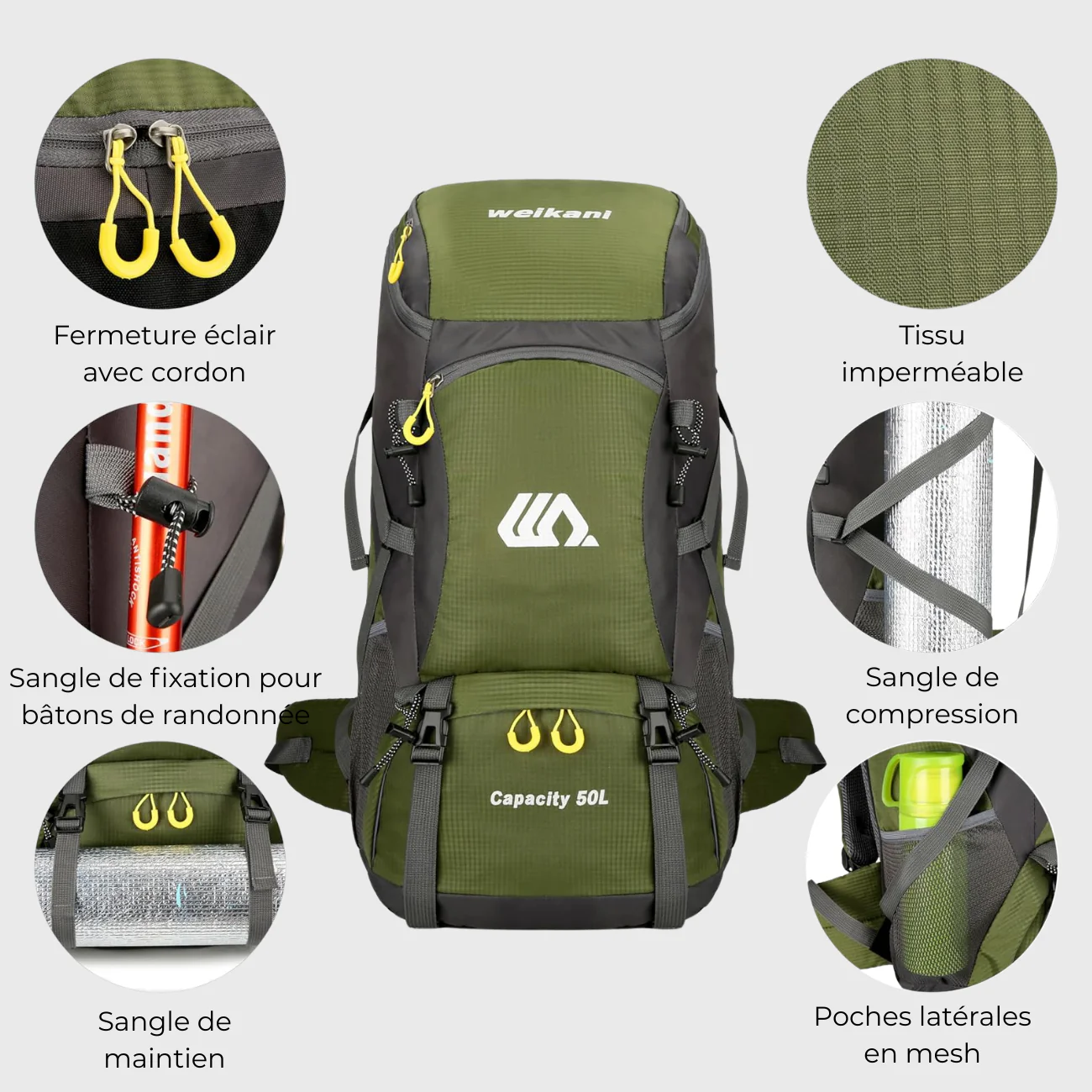 Sac à Dos Randonnée 50L – Image 6