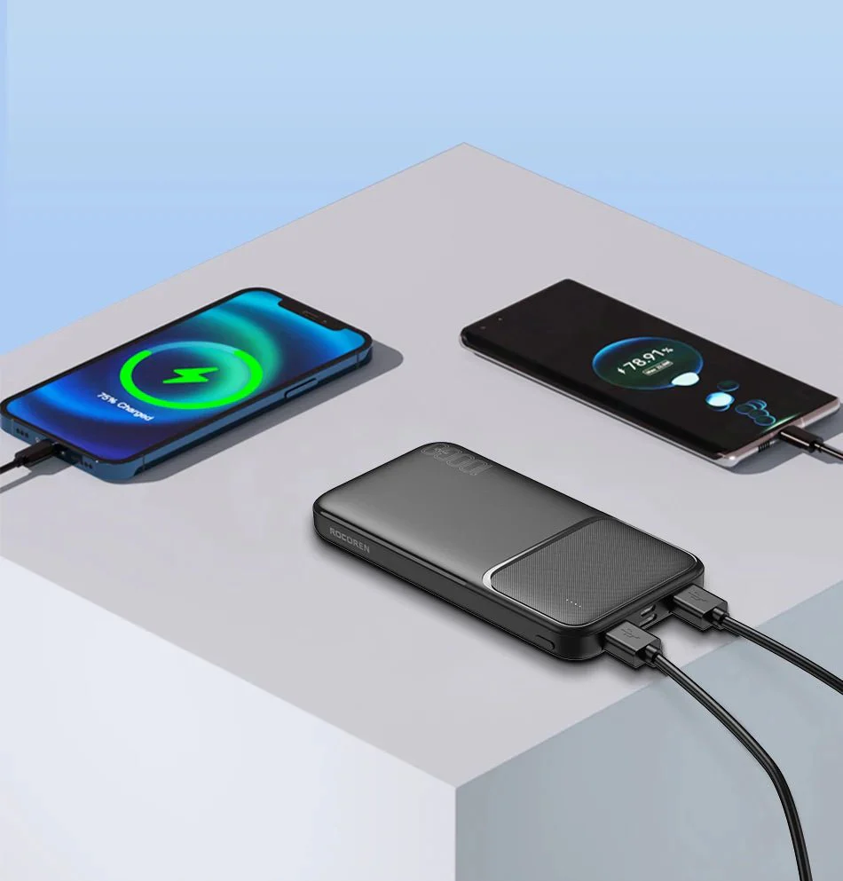 Batterie externe portable / power bank 10000 mAh charge rapide 210g "Rocoren - 10000 series" – Image 8